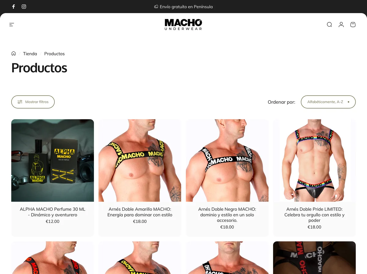 Listado de productos rediseñado